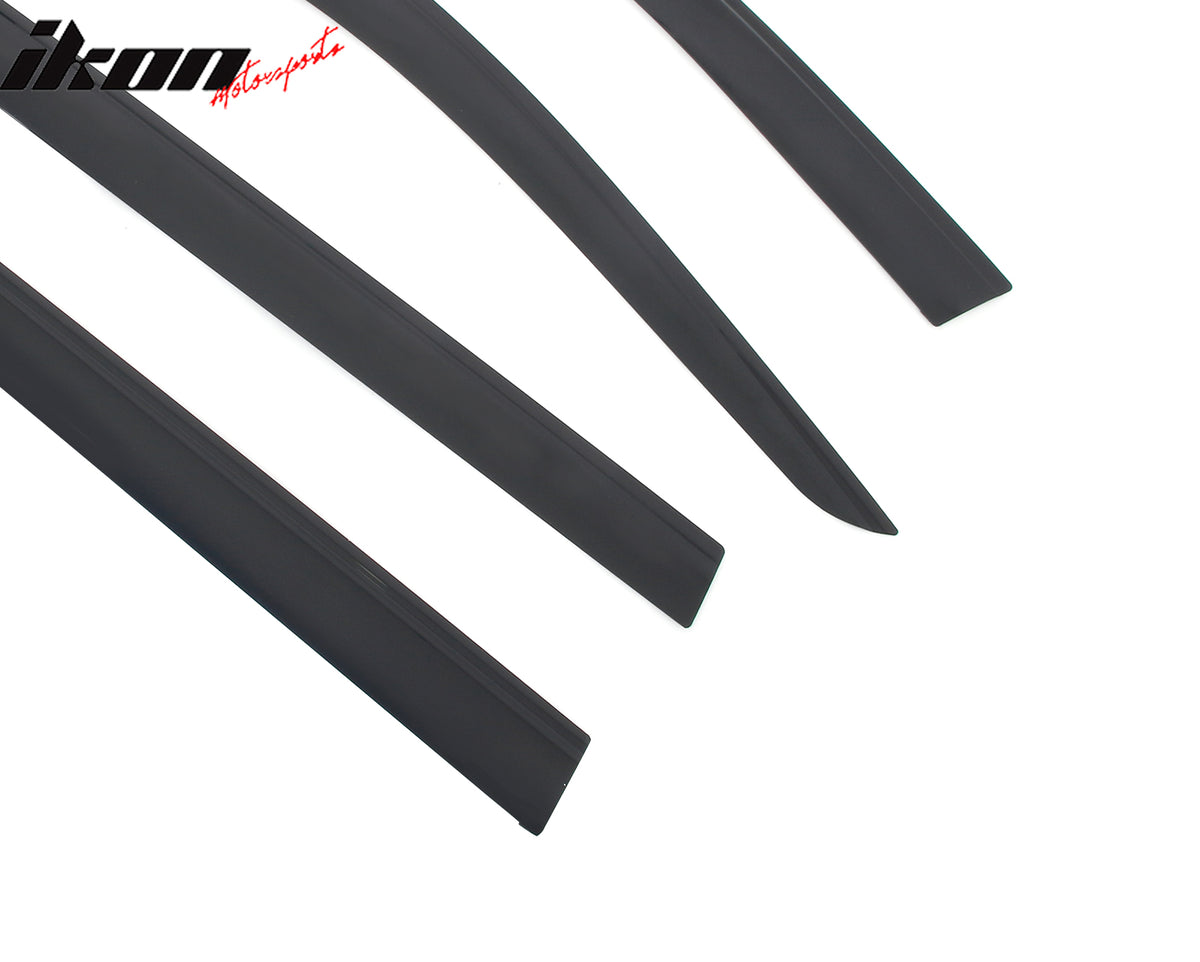 Fits 21-25 Jeep Grand Cherokee L Low Profile Style Tape-On Window Visors Guards