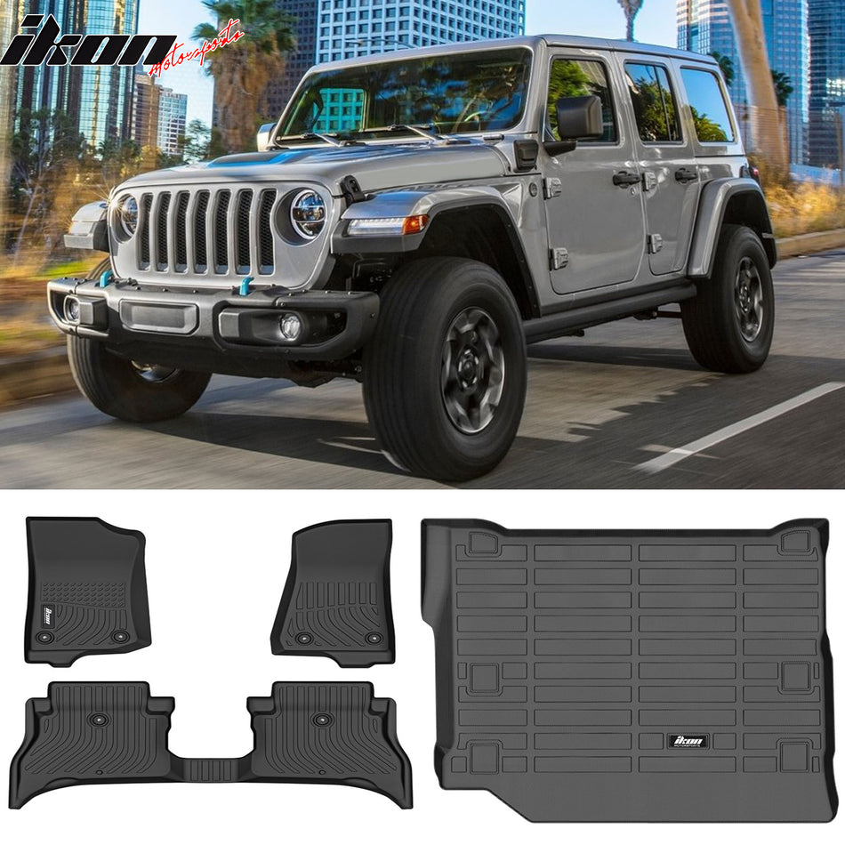 Car Floor Mat for 2021-2025 Jeep Wrangler All Weather Liner TPE