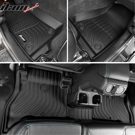 Fits 21-25 Jeep Wrangler 4xe All Weather Floor Mats & Rear Trunk Cargo Liner TPE