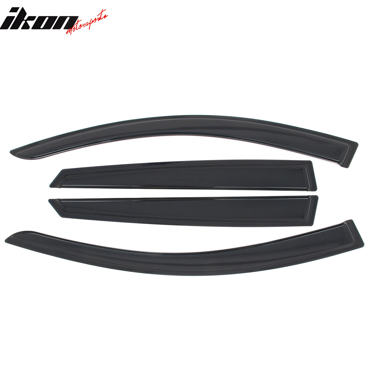 IKON MOTORSPORTS Tape on Window Visors Compatible with 2021-2026 Kia K5, Acrylic Smoke/Tinted Rain Guards, Side Window Wind Deflectors 4PCS