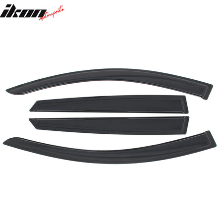 IKON MOTORSPORTS Tape on Window Visors Compatible with 2021-2026 Kia K5, Acrylic Smoke/Tinted Rain Guards, Side Window Wind Deflectors 4PCS