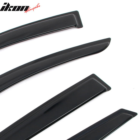 Fits 21-26 Kia K5 Tape on Window Visors Vent Rain Sun Wind Guards Deflectors