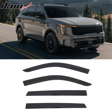 2021 - 2025 Kia Sorento Low Profile Style Tape on Window Visors GuardsIkon Motorsports