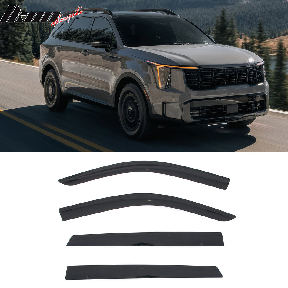 2021 - 2025 Kia Sorento Low Profile Style Tape on Window Visors GuardsIkon Motorsports