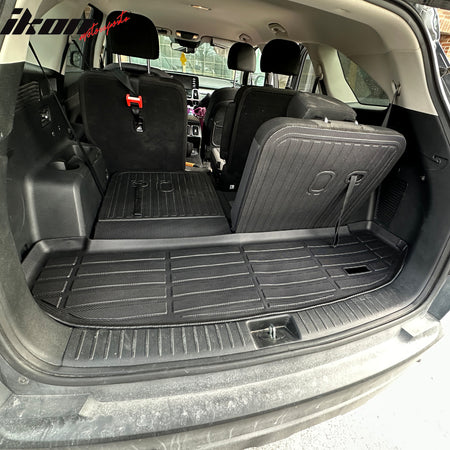 IKON MOTORSPORTS 3D TPE Backrest Mats, Compatible with 2021-2025 Kia Sorento& 2021-2025 Sorento Hybrid& 2022-2025 Sorento Plug-In Hybrid, All Weather Rear Seat Back Mat Cover Protector, Black