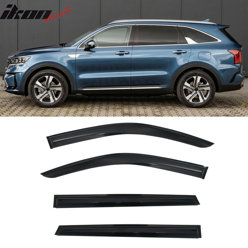 2021-2025 Kia Sorento Mugen Style Window Visors Deflector Acrylic 4PCS