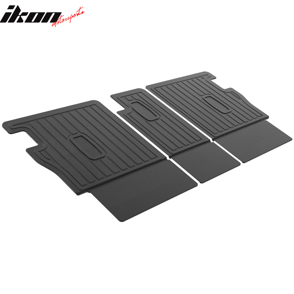 IKON MOTORSPORTS 3D TPE Backrest Mats, Compatible with 2021-2025 Land Rover Range Rover Velar, All Weather Rear Seat Back Mat Cover Protector, Black