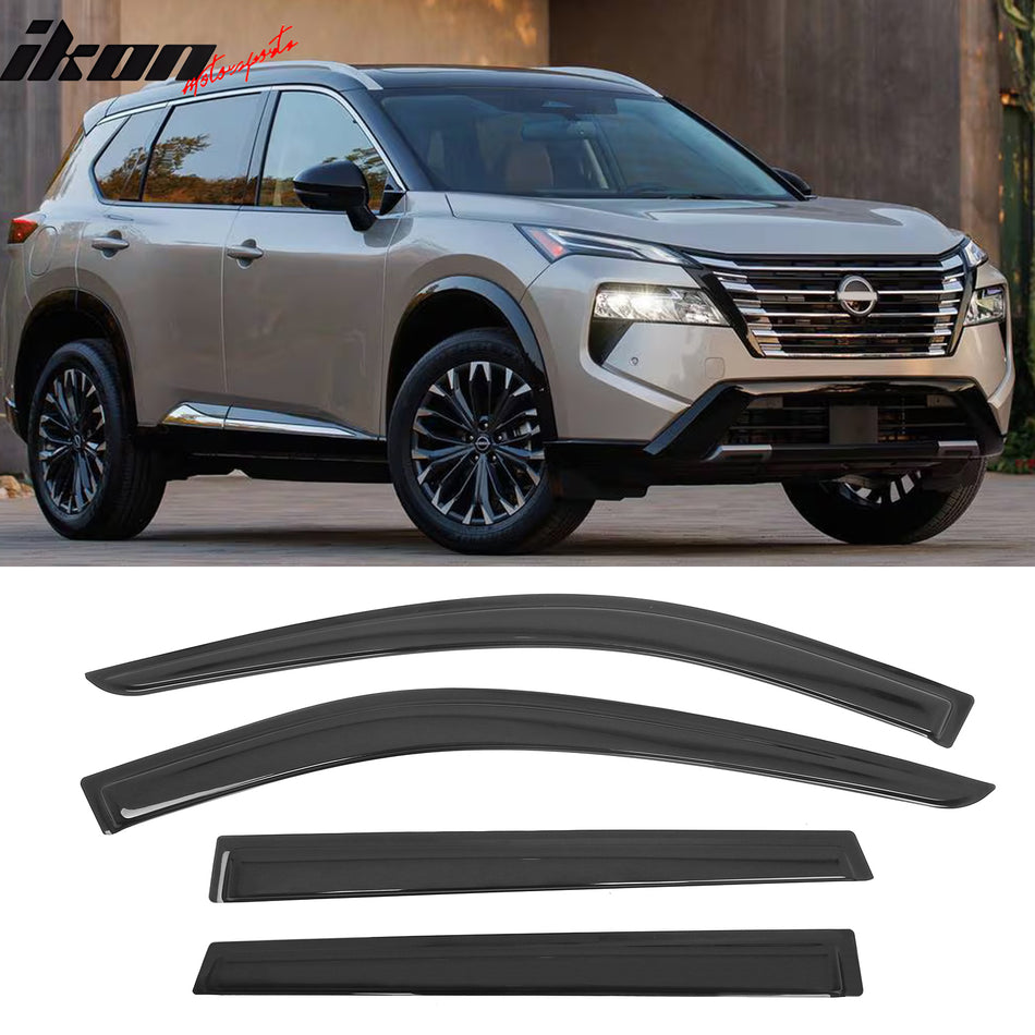 2021-2025 Nissan Rogue Smoke Window Visors Vent Rain Guards Acrylic