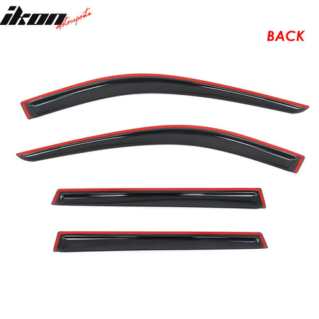 Fits 21-25 Nissan Rogue Window Visors Vent Rain Sun Guards Deflectors Tape-On