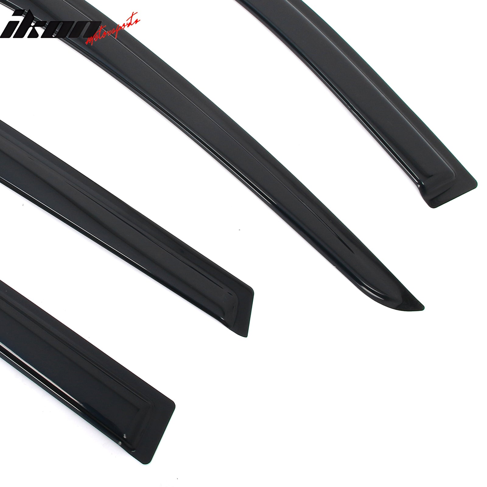 Fits 21-26 Nissan Rogue Window Visors Vent Rain Sun Guards Deflectors Tape-On