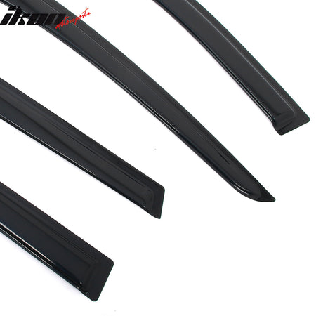 Fits 21-26 Nissan Rogue Window Visors Vent Rain Sun Guards Deflectors Tape-On