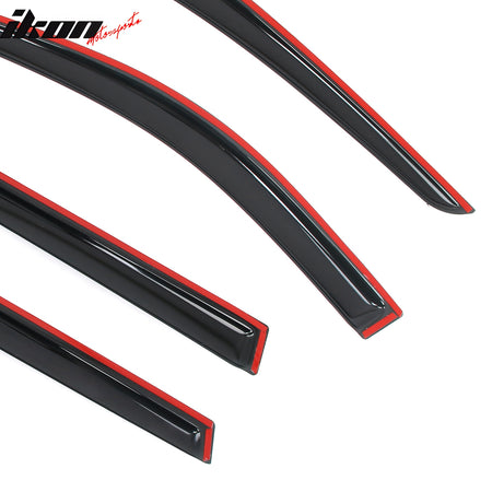 Fits 21-25 Nissan Rogue Window Visors Vent Rain Sun Guards Deflectors Tape-On