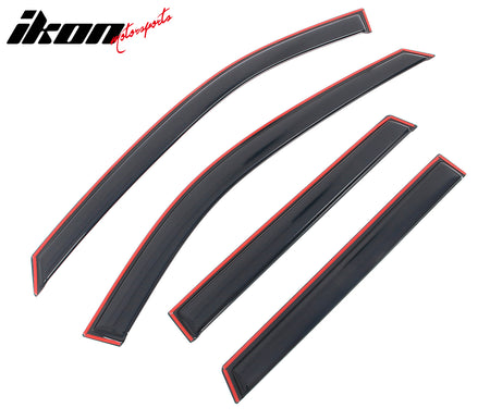 Fits 21-26 Nissan Rogue 4PCS In-channel Window Visors Side Rain Sun Vent Shade