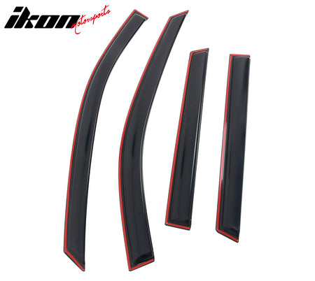 Fits 21-26 Nissan Rogue 4PCS In-channel Window Visors Side Rain Sun Vent Shade