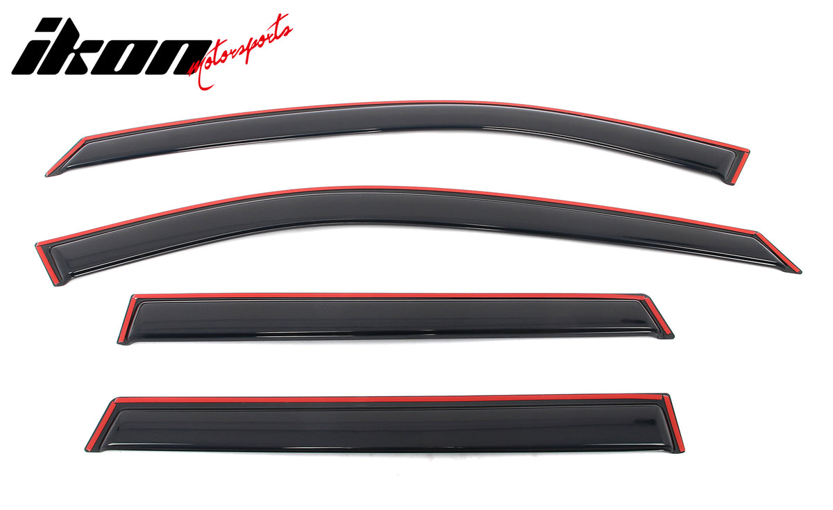 Fits 21-26 Nissan Rogue 4PCS In-channel Window Visors Side Rain Sun Vent Shade