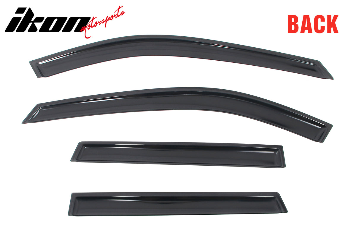 Fits 21-26 Nissan Rogue 4PCS In-channel Window Visors Side Rain Sun Vent Shade