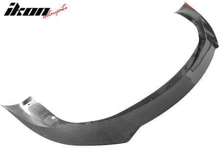 Fits 21-25 Tesla Model S Track Pack Style Front Bumper Lip Carbon Fiber Print