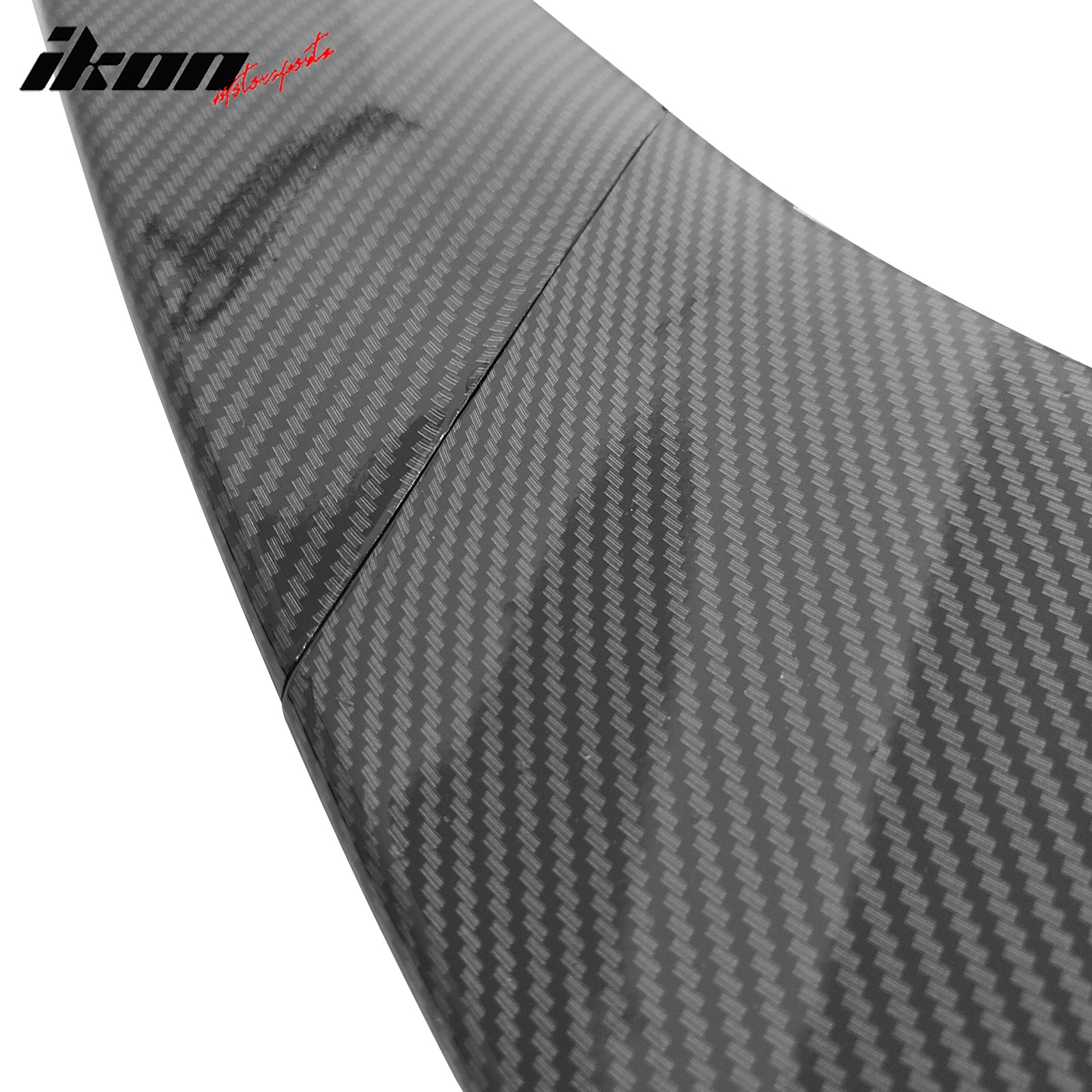 Fits 21-25 Tesla Model S Track Pack Style Front Bumper Lip Carbon Fiber Print