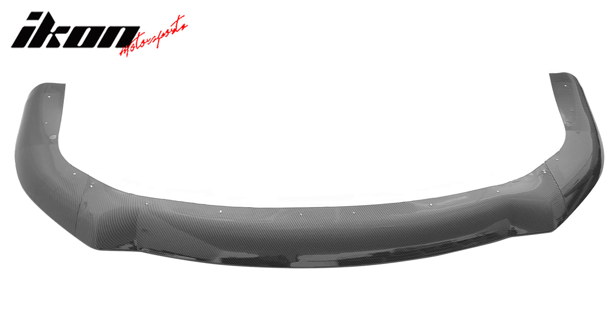 Fits 21-25 Tesla Model S Track Pack Style Front Bumper Lip Carbon Fiber Print