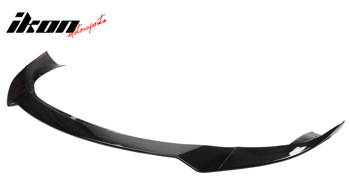 Fits 21-25 Tesla Model S Track Pack Style Front Bumper Lip Gloss Black 3PC Kit