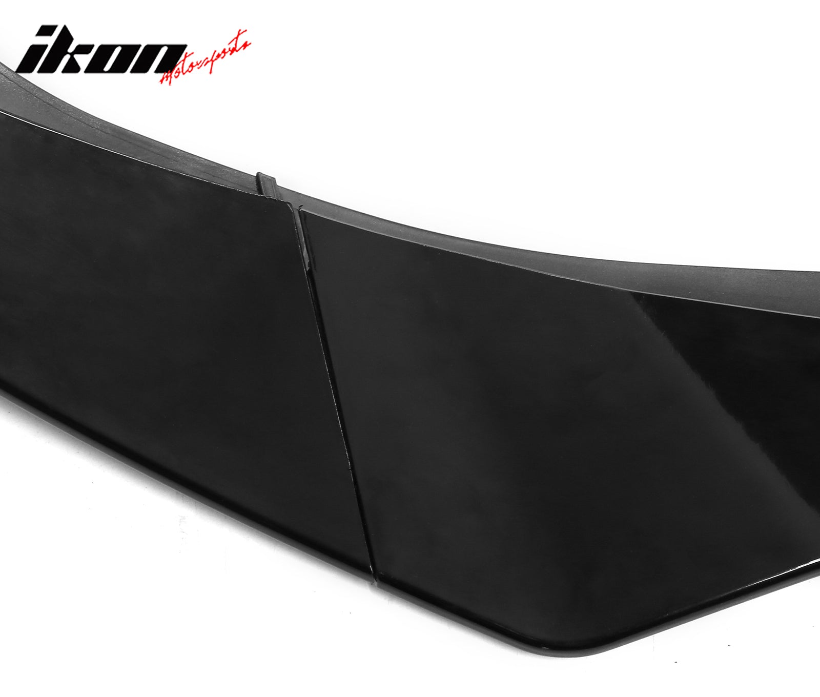 Fits 21-25 Tesla Model S Track Pack Style Front Bumper Lip Gloss Black 3PC Kit