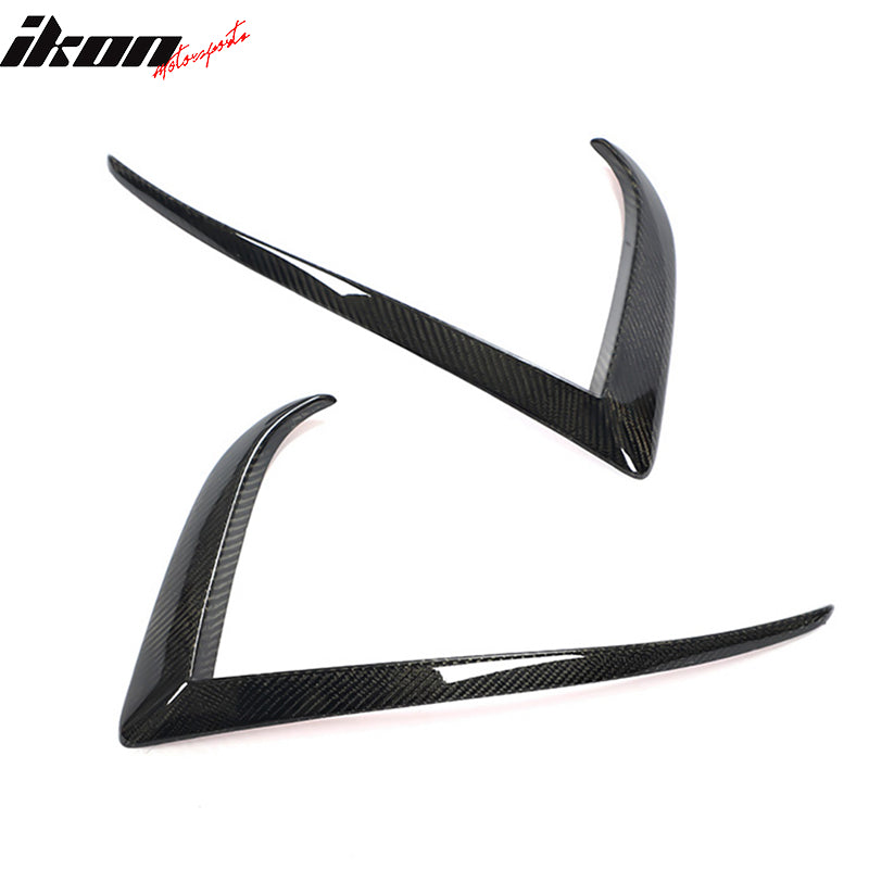 For 21-25 Tesla Model S Revozport Carbon Fiber Front Bumper Canard Splitter 2PCS