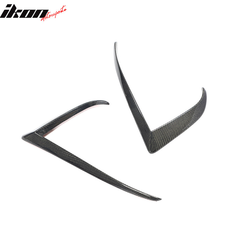 For 21-25 Tesla Model S Revozport Carbon Fiber Front Bumper Canard Splitter 2PCS