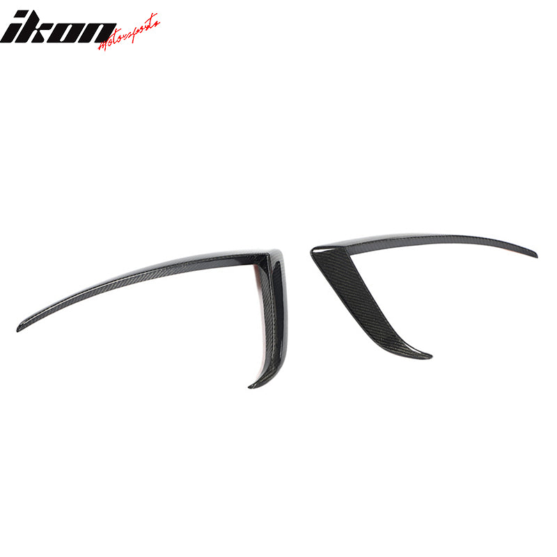 For 21-25 Tesla Model S Revozport Carbon Fiber Front Bumper Canard Splitter 2PCS