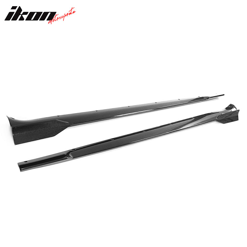 For 21-25 Tesla Model S Carbon Fiber Side Skirts Extension Splitter Rocker Panel