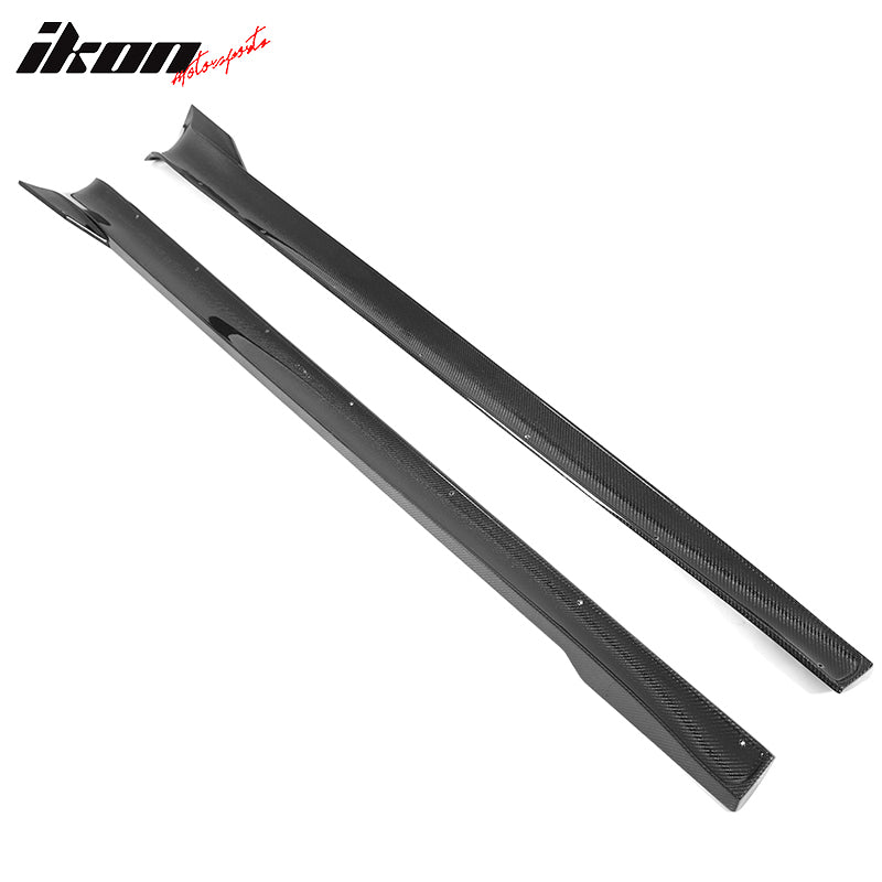 For 21-25 Tesla Model S Carbon Fiber Side Skirts Extension Splitter Rocker Panel