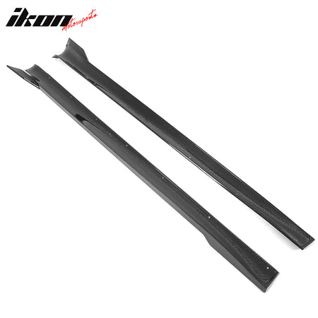 For 21-25 Tesla Model S Carbon Fiber Side Skirts Extension Splitter Rocker Panel