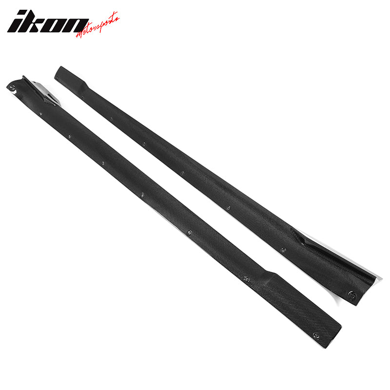 For 21-25 Tesla Model S Carbon Fiber Side Skirts Extension Splitter Rocker Panel