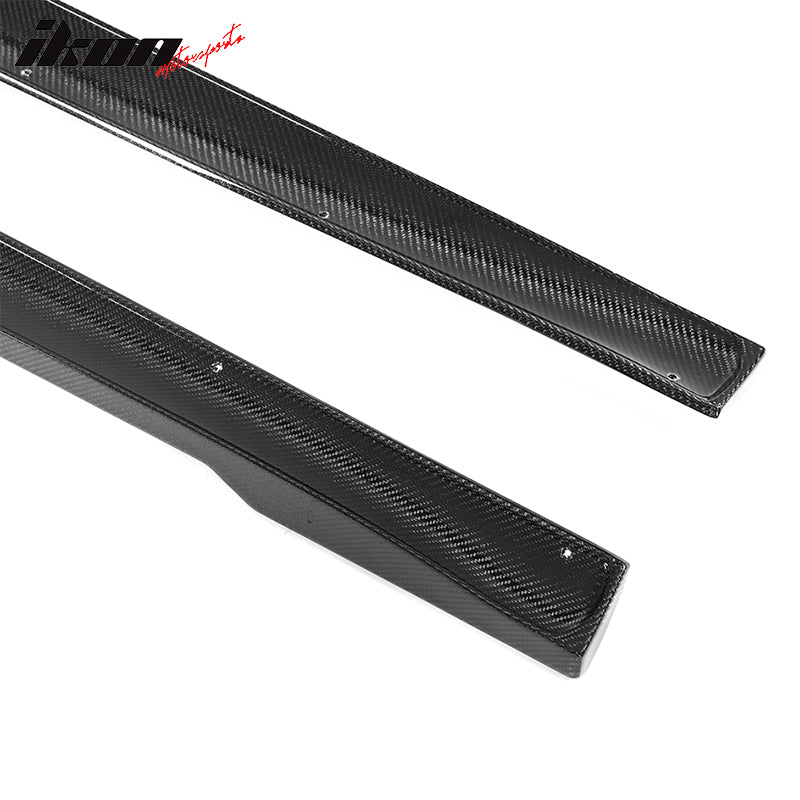 For 21-25 Tesla Model S Carbon Fiber Side Skirts Extension Splitter Rocker Panel