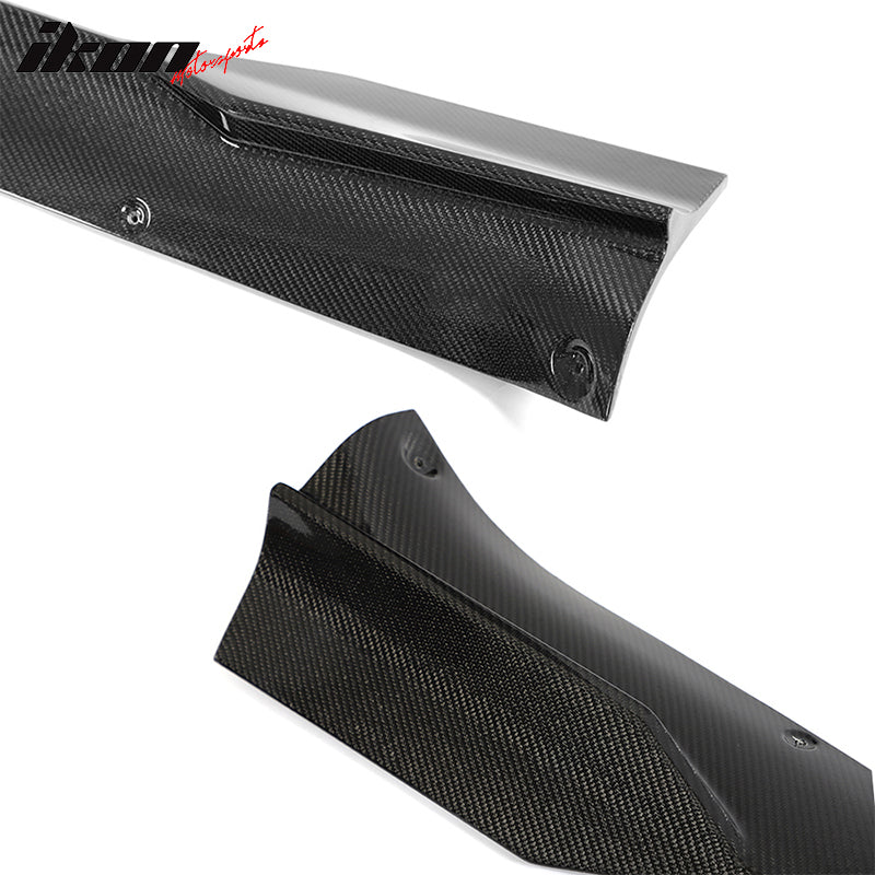 For 21-25 Tesla Model S Carbon Fiber Side Skirts Extension Splitter Rocker Panel