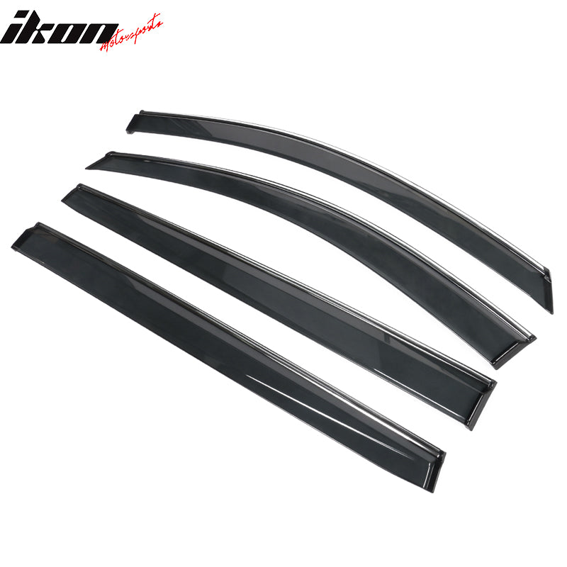 IKON MOTORSPORTS Window Visor Compatible With 2021-2025 Toyota Sienna, PC Injection Factory Style Window Visor Rain Guard Shade 4PCS Set