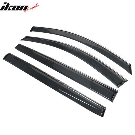 IKON MOTORSPORTS Window Visor Compatible With 2021-2025 Toyota Sienna, PC Injection Factory Style Window Visor Rain Guard Shade 4PCS Set