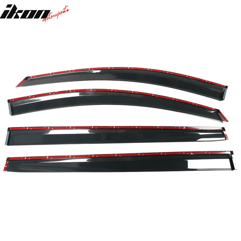 Fits 21-25 Toyota Sienna OE Style Window Visors Sun Rain Guards W/Chrome Trim PC