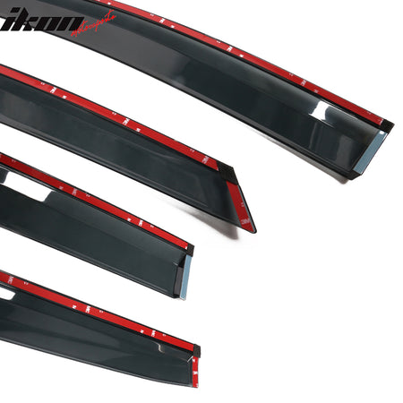 Fits 21-25 Toyota Sienna OE Style Window Visors Sun Rain Guards W/Chrome Trim PC