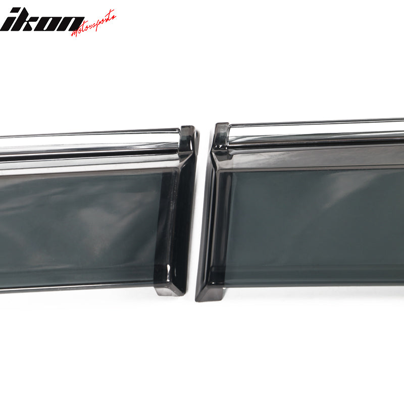 Fits 21-25 Toyota Sienna OE Style Window Visors Sun Rain Guards W/Chrome Trim PC