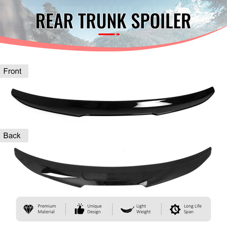Fits 2021-2026 BMW G26 4 Series Gran Coupe i4 PSM Trunk Spoiler Gloss Black ABS