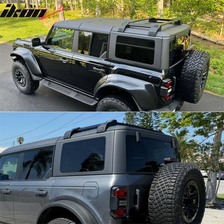 Fits 21-26 Ford Bronco 4DR Roof Rack W/ Rail Luggage Carrier Cross Bars Aluminum