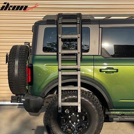 For 21-26 Bronco Passenger Side Roof Access Ladder Step Climbing Ladder Aluminum