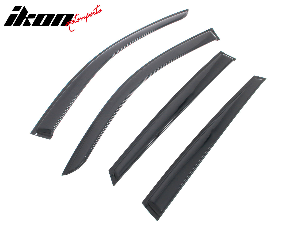 Fits 21-26 Genesis GV80 Window Visors Vent Rain Sun Guards Deflectors Tape-On