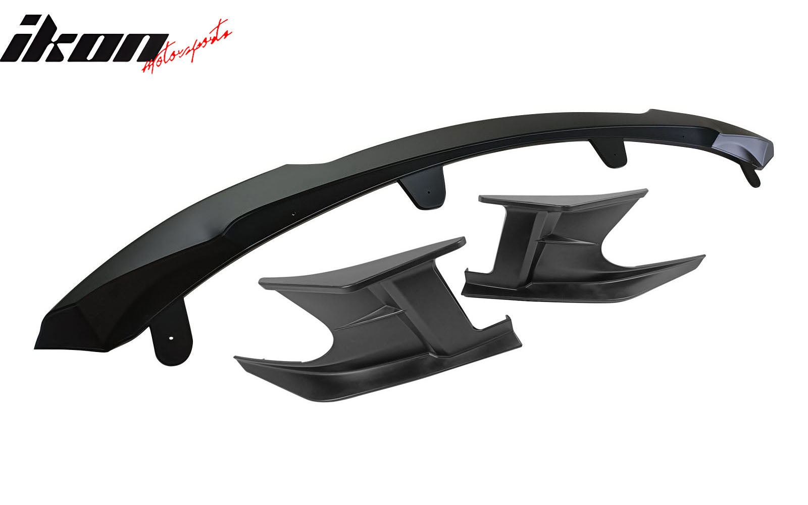 Fits 23-25 Toyota Corolla 5-Door 2PC Side Canards + Front Bumper Lip Matte Black