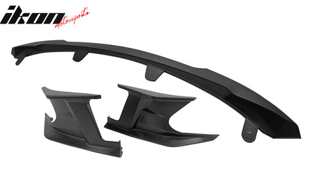 Fits 23-25 Toyota Corolla 5-Door 2PC Side Canards + Front Bumper Lip Matte Black
