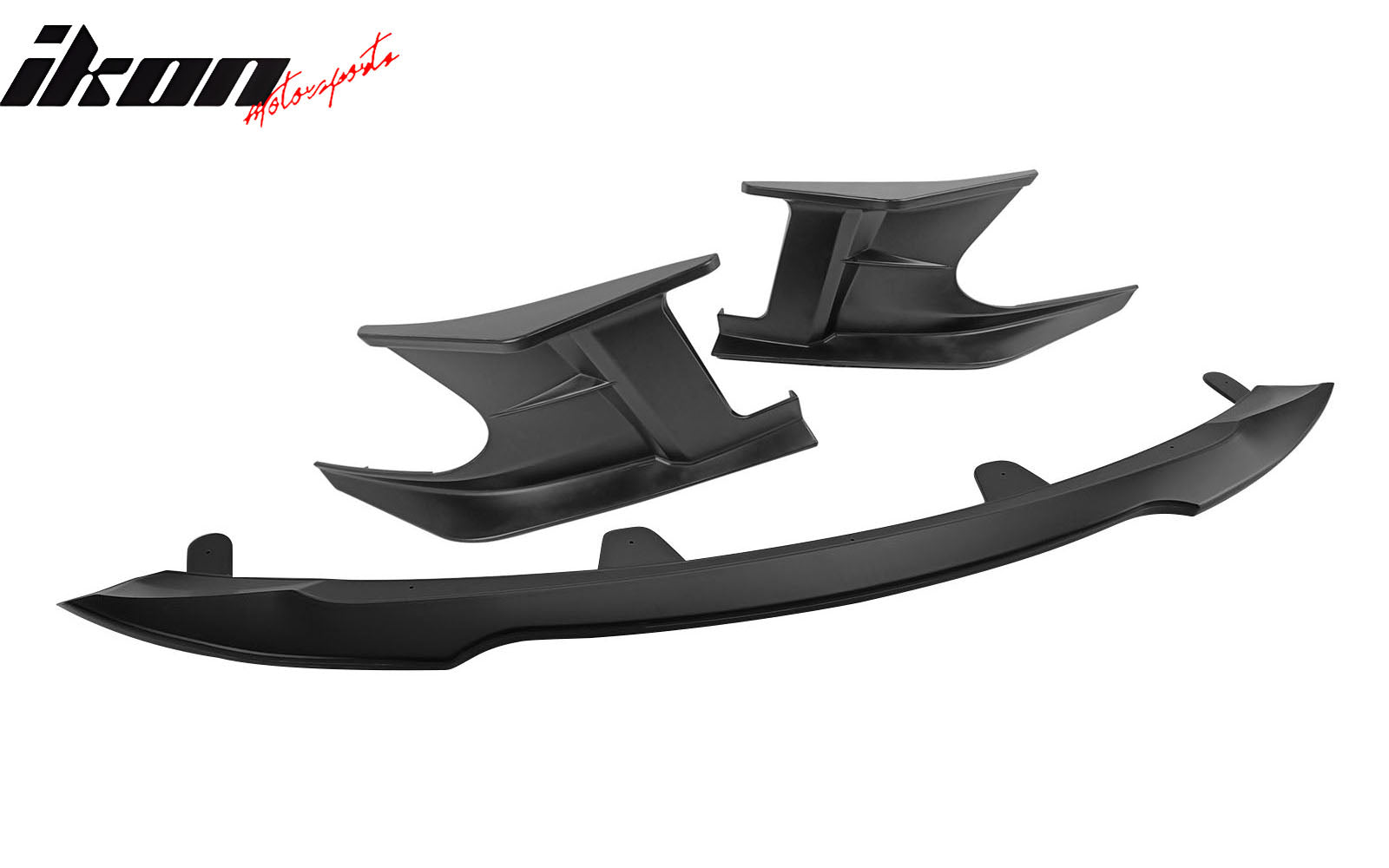 Fits 23-25 Toyota Corolla 5-Door 2PC Side Canards + Front Bumper Lip Matte Black