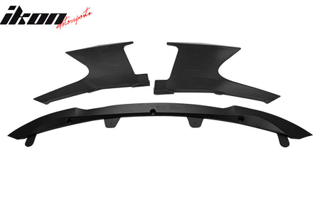 Fits 23-25 Toyota Corolla 5-Door 2PC Side Canards + Front Bumper Lip Matte Black