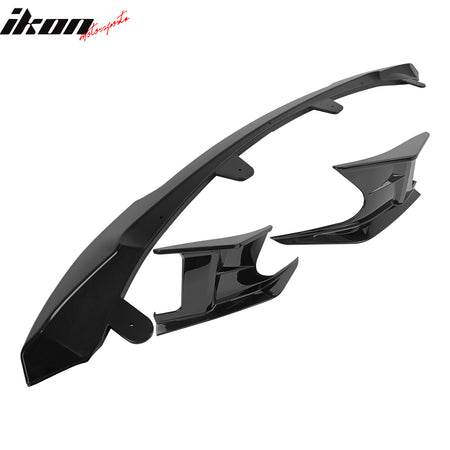 Fits 23-25 Toyota Corolla 5-Door 2PC Side Canards + Front Bumper Lip Gloss Black