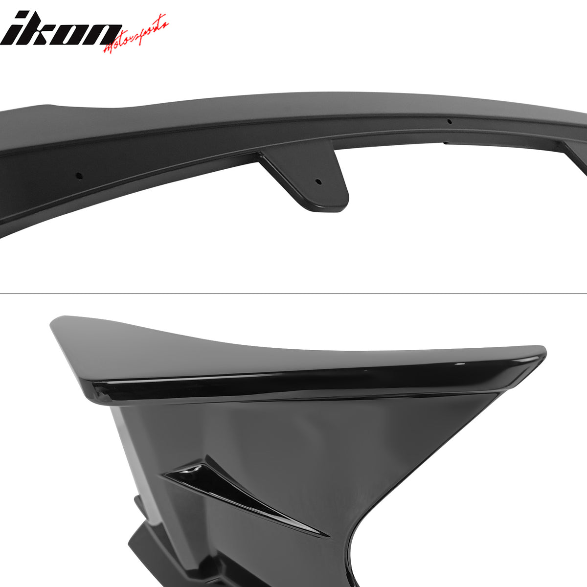 Fits 23-25 Toyota Corolla 5-Door 2PC Side Canards + Front Bumper Lip Gloss Black