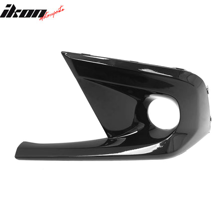 Fits 22-24 Honda Civic Round Holes Fog Light Bezels OE Style Covers Gloss Black